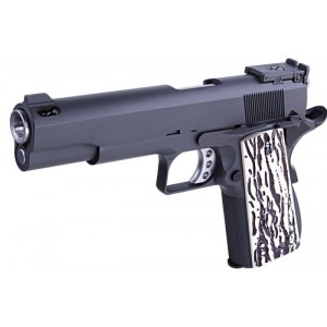 Страйкбольный пистолет WE COLT M1911А1, металл, белые накладки, WE-E001C